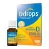 Ddrops Adults 1000IU Liquid Vitamin D3 Drops, 180 drops