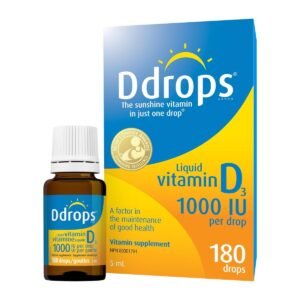 Ddrops Adults 1000IU Liquid Vitamin D3 Drops, 180 drops